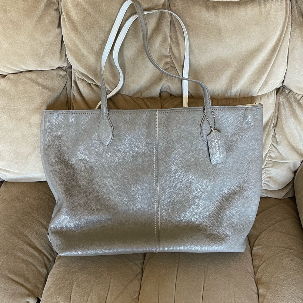 Coach gray tote